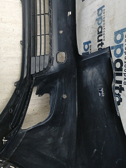 AA045947; Бампер передний; под паркт.; под омыват. (52119-0E220) для Toyota Highlander III (2014 — 2016)/БУ; Оригинал; Р1, Мелкий дефект; 