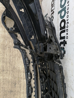 AA028998; Бампер передний; под паркт.; под омыват. (4L0 807 437 H) для Audi Q7 I рест. (2010-2015)/БУ; Оригинал; Р1, Мелкий дефект; 