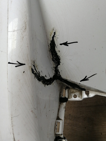 Фотография детали AA046085; Бампер передний, F-SPORT; под паркт.; под омыват. (52119-53A50) для Lexus IS III (2013 - 2016)/БУ; Оригинал; Р2, Удовлетворительное; . Фото номер 7