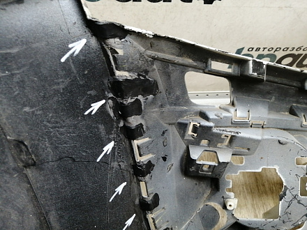 AA044867; Бампер передний; без паркт.; под омыват. (9684345077) для Peugeot 3008 I (2009-2013)/БУ; Оригинал; Р1, Мелкий дефект; 