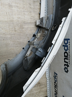 AA045692; Бампер передний; без паркт.; под омыват. (1T0 807 221 M) для Volkswagen Touran II (2010-2015)/БУ; Оригинал; Р1, Мелкий дефект; 