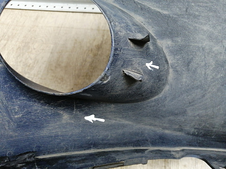 AA045803; Бампер передний; без паркт.; без омыват. (52119-02A90) для Toyota Auris I рест. (2010- 2013)/БУ; Оригинал; Р1, Мелкий дефект; 