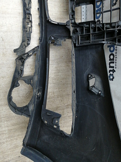 AA045531; Бампер передний; под паркт.; под омыват. (4L0 807 437 H) для Audi Q7 I рест. (2010-2015)/БУ; Оригинал; Р1, Мелкий дефект; 