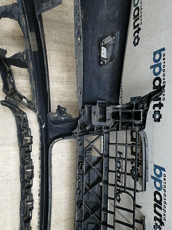 AA045534; Бампер передний; под паркт.; под омыват. (4L0 807 437 H) для Audi Q7 I рест. (2010-2015)/БУ; Оригинал; Р1, Мелкий дефект; 