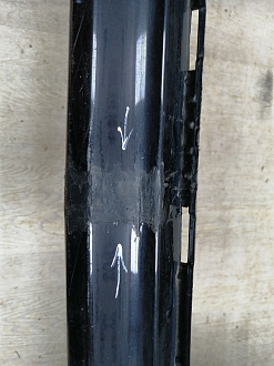 AA045530; Бампер передний; под паркт.; под омыват. (4L0 807 437 H) для Audi Q7 I рест. (2010-2015)/БУ; Оригинал; Р1, Мелкий дефект; 