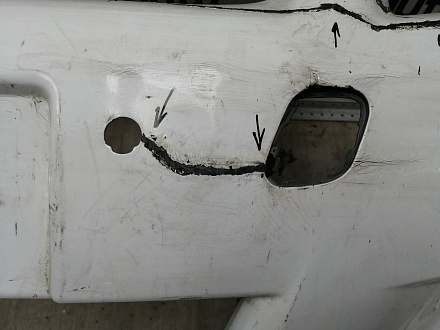 AA044825; Бампер передний; под паркт.; под омыват. (52119-0F090) для Toyota Verso I (2009- 2012)/БУ; Оригинал; Р2, Удовлетворительное; 