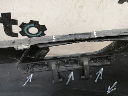 AA040759; Бампер передний; под паркт.; под омыват. (A1668850025) для Mercedes-Benz M-klasse III (W166) (2011-2015)/БУ; Оригинал; Р1, Мелкий дефект; 