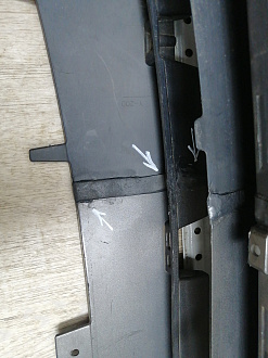 AA045807; Бампер передний, S-line; под паркт.; под омыват. (4G8 807 437 F) для Audi A7 I Sportback (2010-2014)/БУ; Оригинал; Р1, Мелкий дефект; 