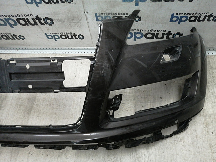 AA045535; Бампер передний; под паркт.; под омыват. (4L0 807 437 H) для Audi Q7 I рест. (2010-2015)/БУ; Оригинал; Р2, Удовлетворительное; 