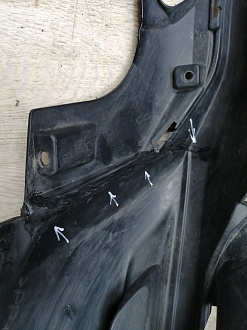 AA044809; Бампер передний; без паркт.; без омыват. (6400J025ZZ) для Mitsubishi ASX I рест.2 (2016- 2019)/БУ; Оригинал; Р1, Мелкий дефект; 