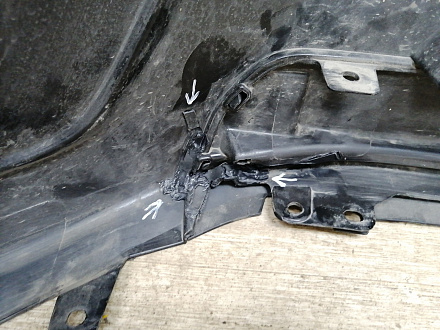AA020104; Бампер передний; без паркт.; под омыват. (57704-SJ000) для Subaru Forester V (2018-2021)/БУ; Оригинал; Р1, Мелкий дефект; 