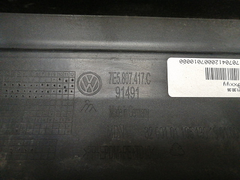 Фотография детали AA034547; Бампер задний; под паркт. (7E5807417С) для Volkswagen/БУ; Оригинал; Р1, Мелкий дефект; . Фото номер 18