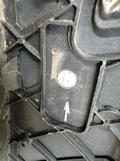 AA045885; Бампер передний; под паркт.; под омыват. (3C8807221F) для Volkswagen Passat CC рест. (2012-2017)/БУ; Оригинал; Р1, Мелкий дефект; 