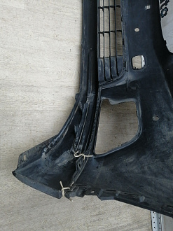 AA045949; Бампер передний; под паркт.; под омыват. (52119-0E220) для Toyota Highlander III (2014 — 2016)/БУ; Оригинал; Р1, Мелкий дефект; 