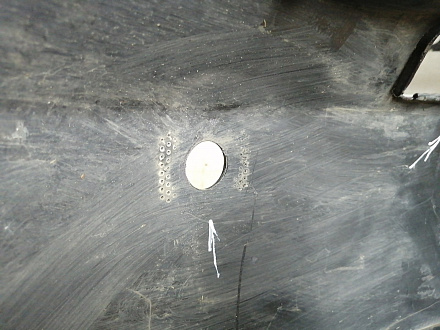 AA045565; Бампер передний; под паркт.; под омыват. (51117033694) для BMW 5 серия Е60 Е61/БУ; Оригинал; Р2, Удовлетворительное; 