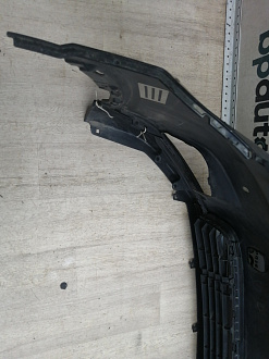 AA045951; Бампер передний; под паркт.; под омыват. (52119-0E220) для Toyota Highlander III (2014 — 2016)/БУ; Оригинал; Р1, Мелкий дефект; 