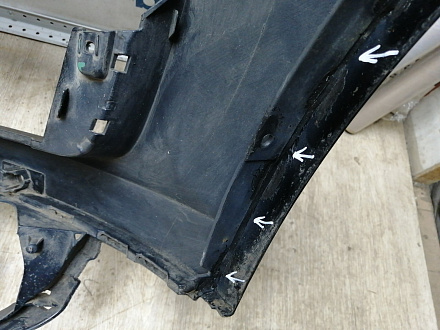 AA045532; Бампер передний; под паркт.; под омыват. (4L0 807 437 H) для Audi Q7 I рест. (2010-2015)/БУ; Оригинал; Р2, Удовлетворительное; 