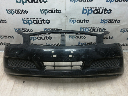 BA000218; Бампер передний, до 2010г; без паркт.; под омыват. (62022-JK60H) для Infiniti G (2006-2013)/БУ; Оригинал; Р1, Мелкий дефект; 