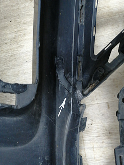 AA045533; Бампер передний; под паркт.; под омыват. (4L0 807 437 H) для Audi Q7 I рест. (2010-2015)/БУ; Оригинал; Р1, Мелкий дефект; 