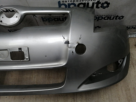 AA045680; Бампер передний; без паркт.; без омыват. (52119-02680) для Toyota Auris I (2007- 2010)/БУ; Оригинал; Р1, Мелкий дефект; 