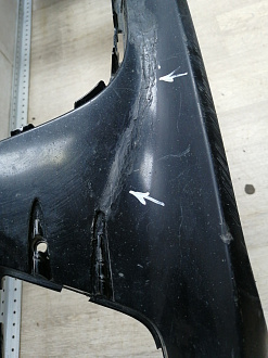 BA000163; Бампер передний; под паркт.; под омыват. (4G0 807 437) для Audi A6 C7/БУ; Оригинал; Р1, Мелкий дефект; 