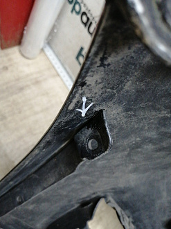 AA045534; Бампер передний; под паркт.; под омыват. (4L0 807 437 H) для Audi Q7 I рест. (2010-2015)/БУ; Оригинал; Р1, Мелкий дефект; 