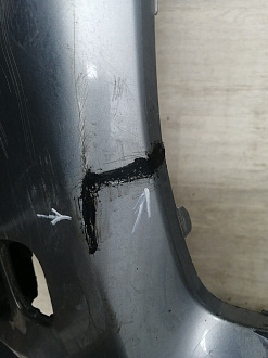 AA045986; Бампер передний; под паркт.; под омыват. (52119-0E220) для Toyota Highlander III (2014 — 2016)/БУ; Оригинал; Р1, Мелкий дефект; 