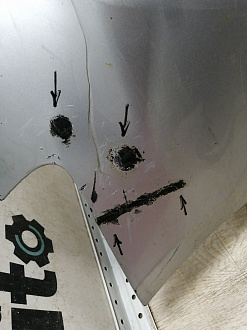 AA045706; Бампер передний, S-line; под паркт.; под омыват. (8K0 807 437 S) для Audi A4 B8/БУ; Оригинал; Р2, Удовлетворительное; 