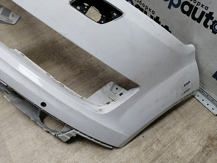 AA045519; Бампер передний; под паркт.; под омыват. (4L0 807 437 H) для Audi Q7 I рест. (2010-2015)/БУ; Оригинал; Р1, Мелкий дефект; 