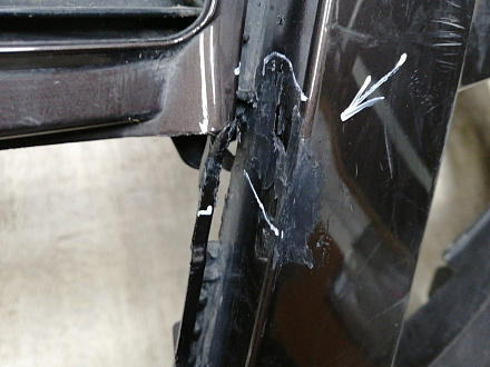 AA045529; Бампер передний; под паркт.; под омыват. (4L0 807 437 H) для Audi Q7 I рест. (2010-2015)/БУ; Оригинал; Р1, Мелкий дефект; 