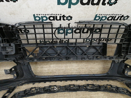 AA028998; Бампер передний; под паркт.; под омыват. (4L0 807 437 H) для Audi Q7 I рест. (2010-2015)/БУ; Оригинал; Р1, Мелкий дефект; 