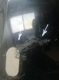 AA045759; Бампер передний; без паркт.; под омыват. (KD45-50031) для Mazda CX-5/БУ; Оригинал; Р1, Мелкий дефект; 