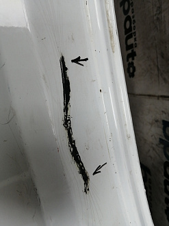 AA045614; Бампер задний; без паркт. (86611-4L200) для Hyundai Solaris I HB (2010- 2014)/БУ; Оригинал; Р2, Удовлетворительное; 