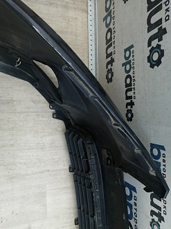 AA045951; Бампер передний; под паркт.; под омыват. (52119-0E220) для Toyota Highlander III (2014 — 2016)/БУ; Оригинал; Р1, Мелкий дефект; 