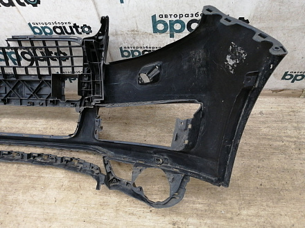 AA028998; Бампер передний; под паркт.; под омыват. (4L0 807 437 H) для Audi Q7 I рест. (2010-2015)/БУ; Оригинал; Р1, Мелкий дефект; 