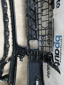 AA045533; Бампер передний; под паркт.; под омыват. (4L0 807 437 H) для Audi Q7 I рест. (2010-2015)/БУ; Оригинал; Р1, Мелкий дефект; 