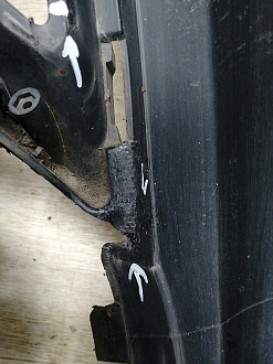 AA045518; Бампер передний; под паркт.; под омыват. (4L0 807 437 H) для Audi Q7 I рест. (2010-2015)/БУ; Оригинал; Р1, Мелкий дефект; 