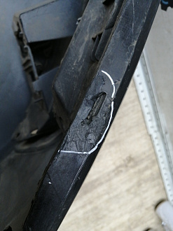 BA000174; Бампер передний, S-line; под паркт.; под омыват. (4G0 807 437 C) для Audi A6 C7/БУ; Оригинал; Р1, Мелкий дефект; 