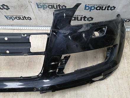 AA045536; Бампер передний; под паркт.; под омыват. (4L0 807 437) для Audi Q7 I (2005-2010)/БУ; Оригинал; Р1, Мелкий дефект; 