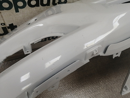AA034762; Бампер передний; без паркт.; без омыват. (13225746) для Opel Astra/БУ; Оригинал; Р1, Мелкий дефект; (GAZ, 40R) Белый