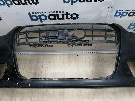 BA000163; Бампер передний; под паркт.; под омыват. (4G0 807 437) для Audi A6 C7/БУ; Оригинал; Р1, Мелкий дефект; 