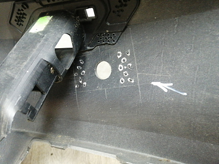 BA000224; Бампер передний; под паркт.; под омыват. (5G0807221) для Volkswagen Golf/БУ; Оригинал; Р1, Мелкий дефект; 