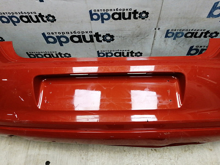 BA000210; Бампер задний; без паркт. (6R6807421BK) для Volkswagen Polo V Hatchback (2009-2013)/БУ; Оригинал; Р1, Мелкий дефект; 