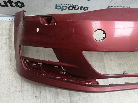 BA000223; Бампер передний; под паркт.; под омыват. (5G0807221) для Volkswagen Golf/БУ; Оригинал; Р1, Мелкий дефект; 