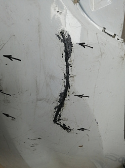 AA045258; Бампер передний; без паркт.; без омыват. ( BB5317C831) для Ford Explorer V (2011-2015)/БУ; Оригинал; Р2, Удовлетворительное; 