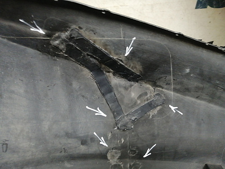 BA000152; Бампер передний; без паркт.; без омыват. (86511-3S500) для Hyundai Sonata VI (YF) (2010-2014)/БУ; Оригинал; Р2, Удовлетворительное; 