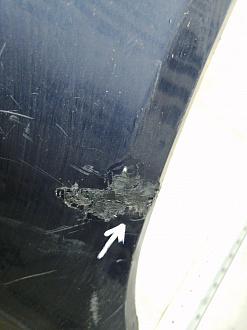 AA045426; Бампер передний, AMG; под паркт.; под омыват. (A2048807847) для Mercedes-Benz C-klasse III рест. (W204) (2011-2015)/БУ; Оригинал; Р1, Мелкий дефект; 