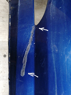 BA000138; Бампер задний; без паркт. (86611-4L500) для Hyundai Solaris I рест. Sedan (2014- 2016)/БУ; Оригинал; Р1, Мелкий дефект; 