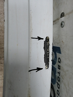 BA000140; Бампер задний; без паркт. (86611-4L500) для Hyundai Solaris I рест. Sedan (2014- 2016)/БУ; Оригинал; Р1, Мелкий дефект; 