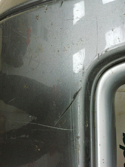 AA010398; Бампер передний; без паркт.; под омыват. (6H5217D957) для Land Rover Freelander II (2006 - 2010)/БУ; Оригинал; Р0, Хорошее; 